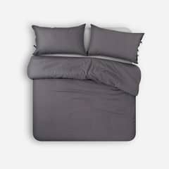 ROSEN - Funda Plumón Lino-Algodón Pure Liso Grafito King