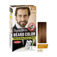 BIGEN - Tinte Permanente Sin Amoníaco Barba y Bigote Castaño Medio 20gr.