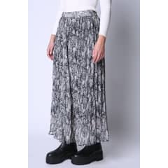 ECLIPSE - Maxi Falda Plisada Virginia Gris