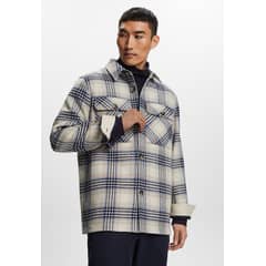 ESPRIT - Camisa gruesa con diseño a cuadros Hombre