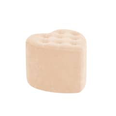 MUEBLES HVM - Puff en forma de corazón Boton Beige