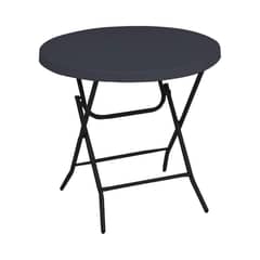 NORTHWEST - Mesa Plegable Redonda 74X74X80cm Negra