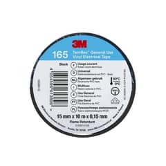 3M - Set 10 Huincha Aisladora Negra 15mmx10mtx0.15mm