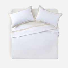 ROSEN - Cubrecama Algodón Albona Blanco 2 Plazas