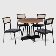 ROCA - Comedor Capitolio 4 Personas Canela-Negro