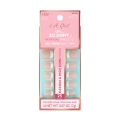 L A COLORS - Set de uñas press on “Oh So Shine” Classy French Tip - LA Girl