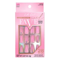 L A COLORS - Set de uñas press on “Luxe Shine Nail Fave” Total Vibe LA Girl