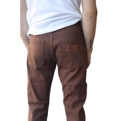 ADONAY - Jeans hombre cafe elasticado