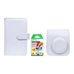 FUJIFILM - Kit de accesorios Instax Clay White + Pack Películas 2x10