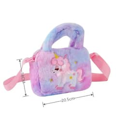 GENERICO - Cartera linda de unicornio super suave para niña 20x14 cm