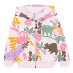 OFFCORSS - Poleron con gorro y cierre para bebé niña - Rosa
