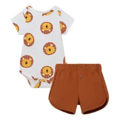 OFFCORSS - Conjunto de body y short leoncito para recién nacido niño Chititos