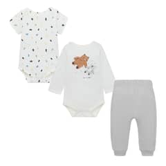 OFFCORSS - Conjunto pantalón buzo y 2 body para recién nacidos unisex Chititos