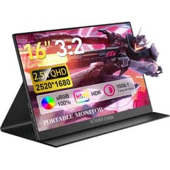 XUNDEFINED - Monitor Portátil 16 QHD 2K25601440p Hdr 5-20v