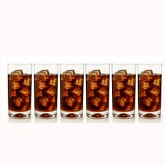 CRISTAR - Set 6 Vasos Altos Modelo Manhatan de 450ml Agua Tragos Jugo