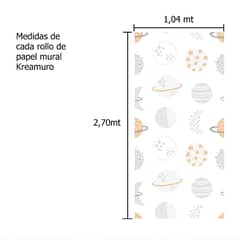 GENERICO - Papel Mural Texturizado Viaje al Espacio