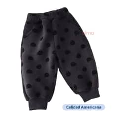 JUMP KIDS - Pantalón Estampado Polar Termico Niño Negro