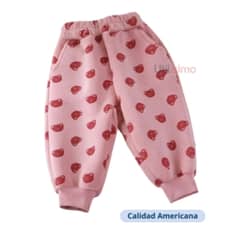 JUMP KIDS - Pantalón Estampado Polar Termico Niña Rosa