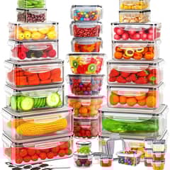 ARTDIY - 34 Cajas Almacenamiento Frigorífico Transparentes Multiusos Con Tapa