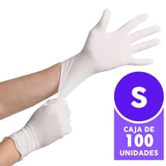 BOTICAMED - Guantes de látex desechables (Caja de 100 unidades) - S