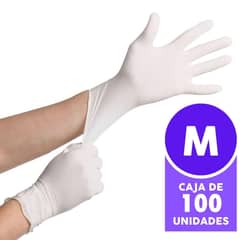 BOTICAMED - Guantes de látex desechables (Caja de 100 unidades) - M