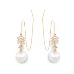 MATTEO - Aros Clara perla blanca baño en oro