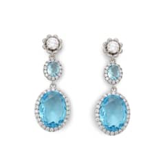 MATTEO - Aros Agustina Celeste diamantes