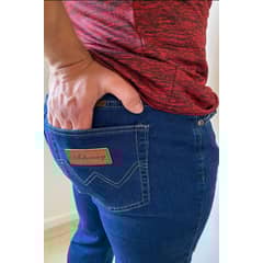 ADONAY - Jeans hombre azul recto elasticado