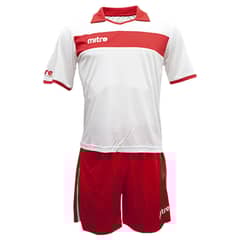 MITRE - Uniforme de futbol London Jr Blanco rojo