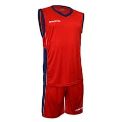 MACRON - Uniforme de Básquetbol Turin Rojo-Azul Marino