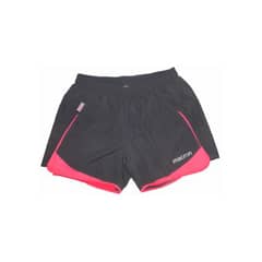 MACRON - Short Con Calza Mujer Gris-Fucsia