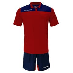 MACRON - Uniforme Fútbol Roma Rojo-Azul Marino
