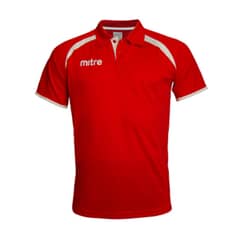 MITRE - Polera Pique Hombre rojo blanco