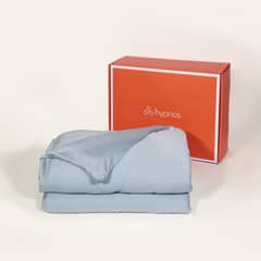 HYPNOS - Manta Pesada + Cobertor Bambú - 2 Plazas - 6 Kg - Celeste -