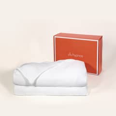 HYPNOS - Manta Pesada + Cobertor Bambú - 2 Plazas - 8 Kg - Blanco -