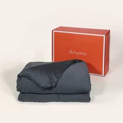 HYPNOS - Manta Pesada + Cobertor Bambú - 1/1,5 Plazas - 9 Kg - Gris Oscuro