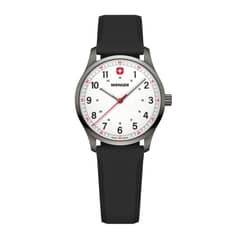 WENGER - Reloj City Sport 34 mm correa silicona negro
