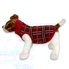 KIMBAPETS - CHALECO PERRO - ESCOCÉS ROJO VERDE TALLA M