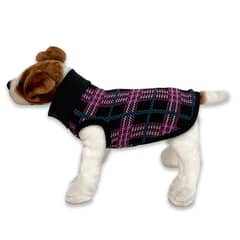 KIMBAPETS - CHALECO PERRO - ESCOCÉS MORADO TURQUESA TALLA L