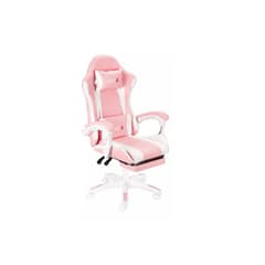 GENERICO - Silla Gamer Ergonómica Profesional Con Reposapiés Rosa.