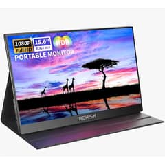 REHISK - Monitor Portátil 15.6 FHD -Pantalla para PC o consolas (Full Cover)