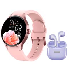LENOVO - Audífonos Bluetooth LP40 PRO-Morado y Reloj Inteligente Y80-P