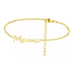 LUXURYJOYAS - Pulsera exclusiva Mamá baño Oro 18kt - día de la madre