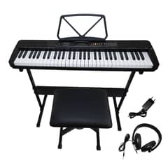 TONIC PIANOS - Full pack Teclado 61 teclas + Stand + Silla + Aud. Ton-650 BK Tonic