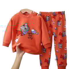 KIVARA - Pijama Niño Infantil Manga Larga Algodon Save The City