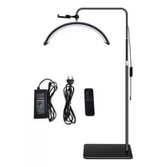 ANGELES DEL HOGAR - Lampara Luz Led Media Luna Profesional Negra