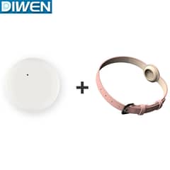 DIWEN - Dispositivo Antipérdida para iPhone Pet Collar Tamaño Grande Rosa