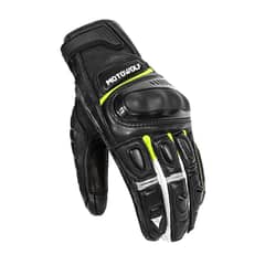 MOTOWOLF - Guantes de Cuero para motociclismo 0306 - Verde