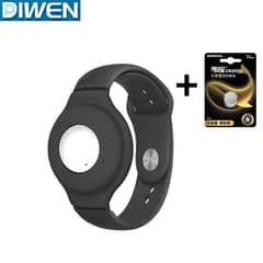 DIWEN - Pulsera antipérdida para iPhone iPad Mac Negro