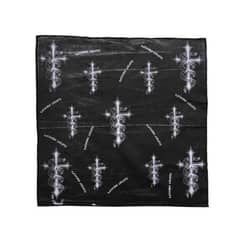 LIVE LOVE ROCK ON - Bandana Negra Estampada Envejecida